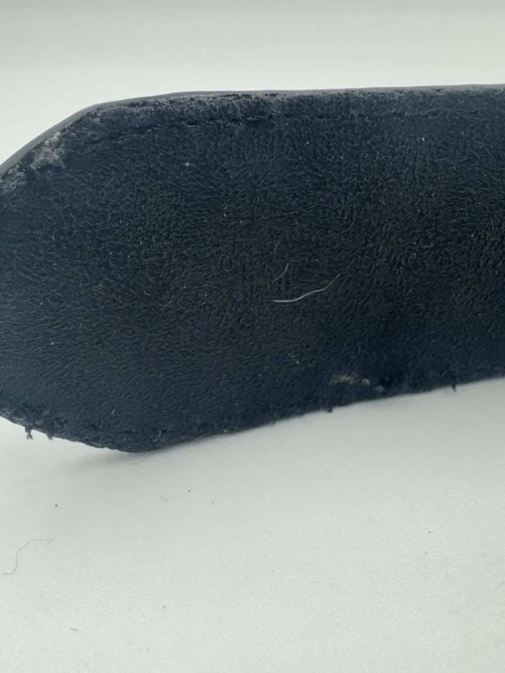 Yik Fung Vintage Y2K Black Suede Buckle Belt